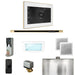 Mr Steam XDream Steam Shower Control Package with White iSteamX Control and Polished Brass Linear Steamhead