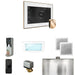 Mr Steam XDream Steam Shower Control Package with White iSteamX Control and Polished Gold Aromasteam Steamhead