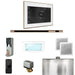 Mr Steam XDream Steam Shower Control Package with White iSteamX Control and Polished Gold Linear Steamhead