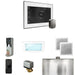 Mr Steam XDream Steam Shower Control Package with White iSteamX Control and Satin Steel Aromasteam Steamhead