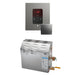 Mr Steam MS 5 kW (5000 W) Steam Shower Generator Package with iTempo Control - Square Control in Satin Steel