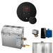 Mr Steam MS 5 kW (5000 W) Steam Shower Generator Package with iTempo Control and Accessories - Round Control in Matte Black