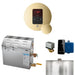 Mr Steam MS 5 kW (5000 W) Steam Shower Generator Package with iTempo Control and Accessories - Round Control in Polished Brass