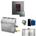 Mr Steam MS 5 kW (5000 W) Steam Shower Generator Package with iTempo Control and Accessories - Square Control in Brilliant Black
