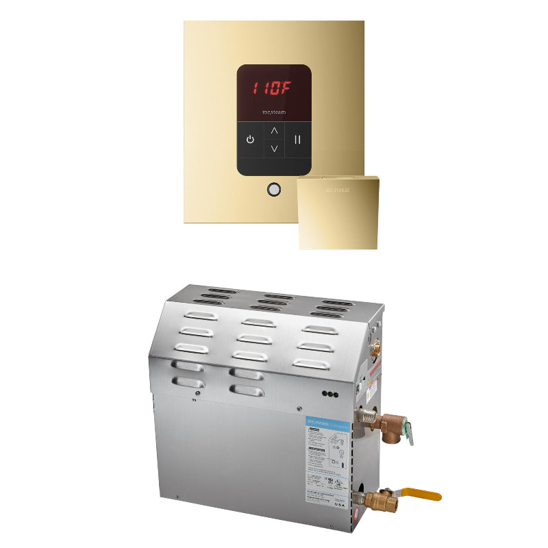 MS 6 Kw (6000 W) Steam Shower Generator Package With Square Polished Brass Itempo Control