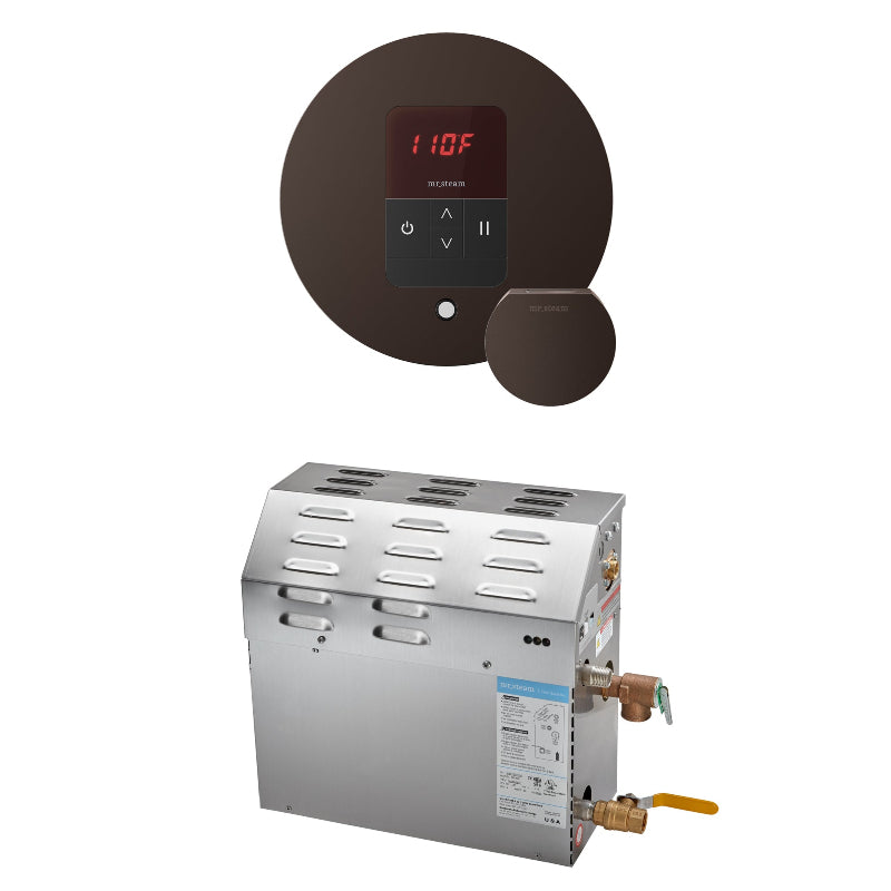 MS 6 Kw Steam Shower Generator Package With Round Oil Rubbed Bronze Itempo Control