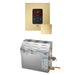 MS 7.5 kW Steam Shower Generator Package with Square Satin Brass iTempo Control