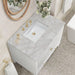 Myrrin 36" Inch Single Vanity Bright White Victorian Silver Silestone Top