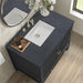 Myrrin 36 Inch Single Vanity Carbon Oak Charcoal Soapstone Silestone Top