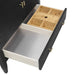 Myrrin 36 Inch Single Vanity Carbon Oak Open Drawer