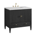Myrrin 36 Single Vanity Carbon Oak Corner View