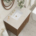 Myrrin 36" Single Vanity in Mid Century Walnut With Siberian Silestone Top