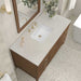 Myrrin 48 Inch Single Vanity in Mid Century Walnut With Siberian Silestone Top