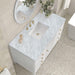Myrrin 48" Single Vanity Bright White Carrara White Marble Top