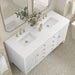 Myrrin 60" Double Vanity Bright White in White Zeus Silestone Top