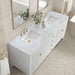 Myrrin 72" Double Vanity Bright White Carrara White Marble Top
