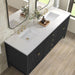 Myrrin 72" Double Vanity Carbon Oak White Zeus Silestone Top
