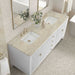 Myrrin 72" Double Vanity in Bright White With Tajnar Eclos Top