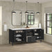 Myrrin 72 Inch Double Vanity Carbon Oak Corner View