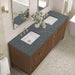 Myrrin 72 Inch Double Vanity Century Walnut Parisien Bleu Silestone Top