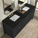 Myrrin 72 Inch Double Vanity in Carbon Oak With Phantome Eclos Top