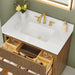 Navan 36 inch Single Bathroom Vanity with Top Weathered Brown Countertop