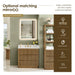 Navan 36 inch Single Bathroom Vanity with Top Weathered Brown Optional Matching Mirrors