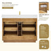 Navan 48 inch Single Bathroom Vanity with Top Weathered Brown Back View
