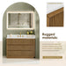 Navan 48 Single Bathroom Vanity with Top Weathered Brown Rugged Material