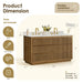 Navan 60 inch Double Bathroom Vanity with Top Weathered Brown Dimension