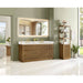 Navan 72 Double Bathroom Vanity with Top Weathered Brown Corner View