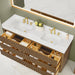 Navan 72 Double Bathroom Vanity with Top Weathered Brown Countertop