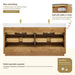 Navan 72 inch Double Bathroom Vanity with Top Weathered Brown Back View