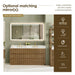 Navan 72 inch Double Bathroom Vanity with Top Weathered Brown Optional Matching Mirrors