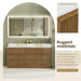 Navan 72 inch Double Bathroom Vanity with Top Weathered Brown Rugged Materials