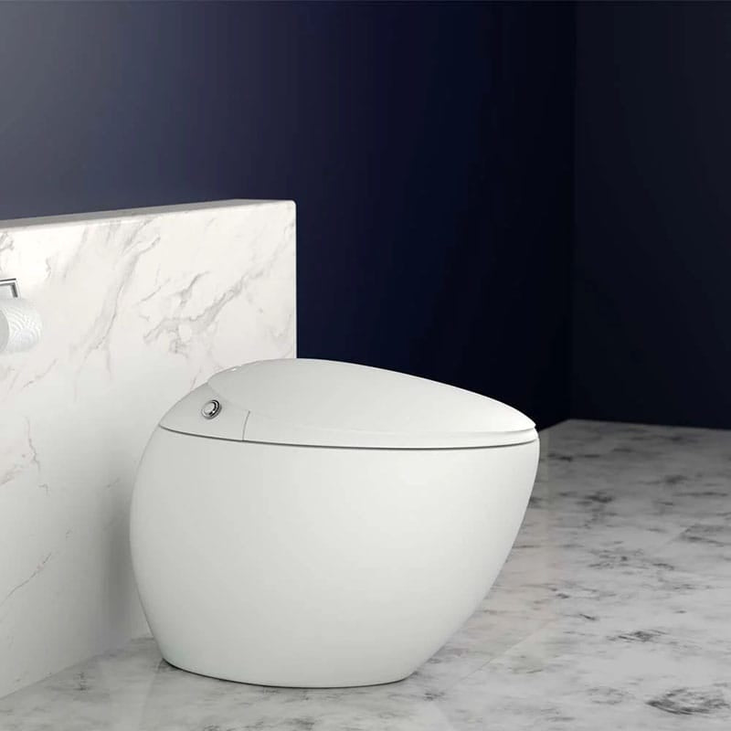 Neoluxe STY1 Smart Bidet Toilet in White Side View Close Lid