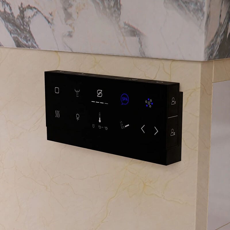 Nobelet STCM1.MB Elongated Matte Black Luxury Toilet Basic Bidet Control Panel Panel Corner View