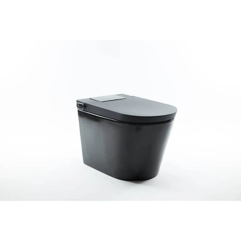 Nobelet STCM1.MB Elongated Matte Black Luxury Toilet with ToeTouch Corner View
