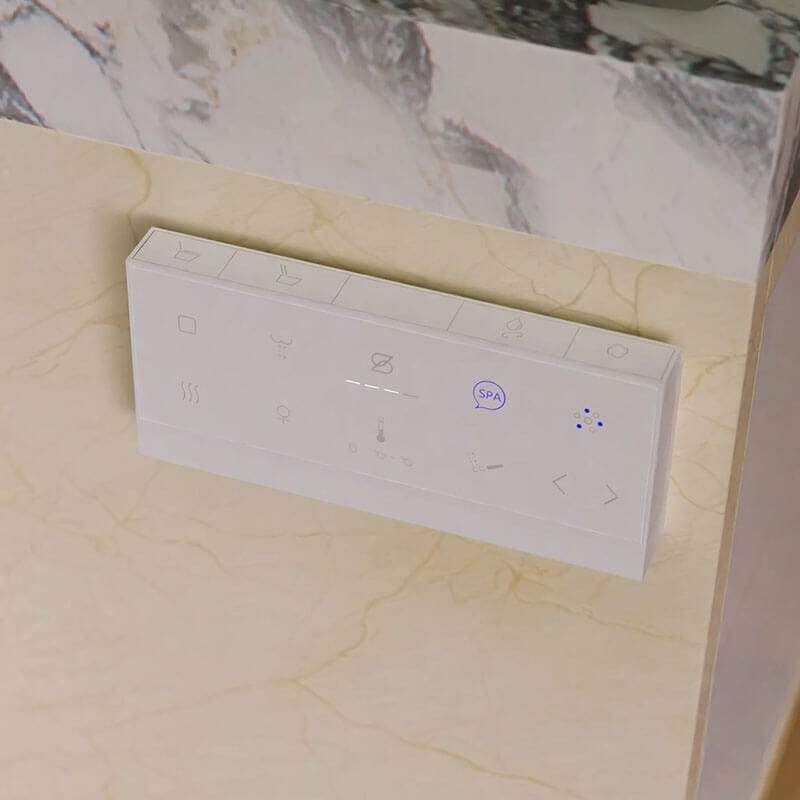 Nobelet STCM1 Smart Bidet Toilet with ToeTouch Auto Open Marble-Wall Control Panel