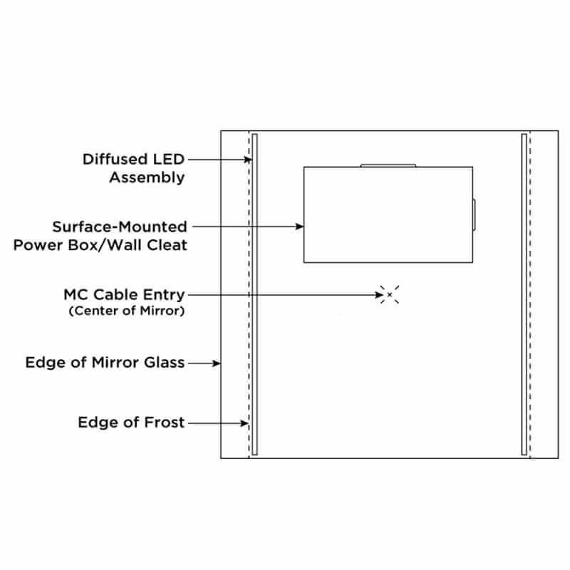 Novo Lighted Mirror Parts