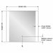 Novo Mirror With LED Light Dimensions