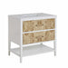 Olena 36" Single Vanity in Light Mappa Burl and Polished White With Coutertop