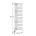 Ortona 19.5 X 60.5 Towel Warmer Dimensions