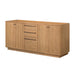 Parker 72 Double Sink Teak Bathroom Vanity Natural Teak Cabinet Only Corner View