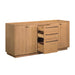 Parker 72 inch Double Sink Teak Bathroom Vanity Natural Teak Cabinet Only Drawer