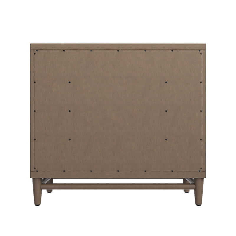 Portland 36" Single Vanity in Whitewashed Walnut Back View