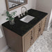 Portland 48 Inch Single Vanity in Whitewashed Walnut With Phantome Eclos-Top