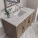 Portland 48 Inch Single Vanity Whitewashed Walnut Victorian Silver Silestone Top