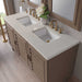 Portland 60" Double Vanity in Whitewashed Walnut With Siberian Silestone Top
