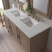 Portland 60 Inch Double Vanity in Whitewashed Walnut With Ethereal Noctis Silestone Top